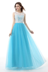 Lace Tulle Formal Prom Evening Dress